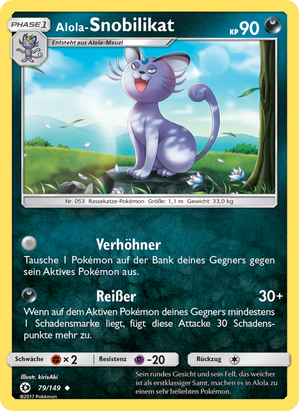 Alola-Snobilikat 79 — Sun & Moon (German Pokémon TCG card)
