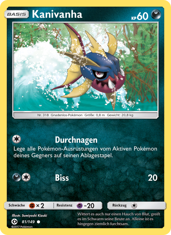 Kanivanha 81 — Sun & Moon (German Pokémon TCG card)