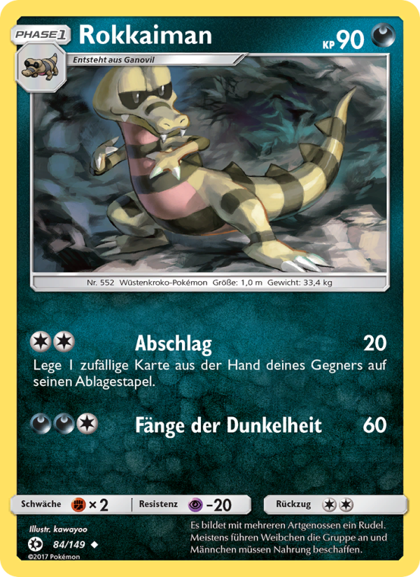 Rokkaiman 84 — Sun & Moon (German Pokémon TCG card)