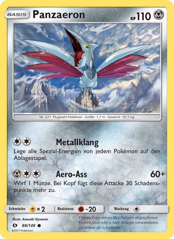 Panzaeron 88 — Sun & Moon (German Pokémon TCG card)