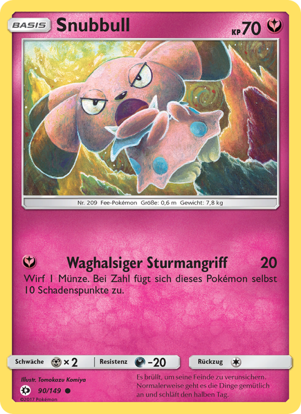 Snubbull 90 — Sun & Moon (German Pokémon TCG card)