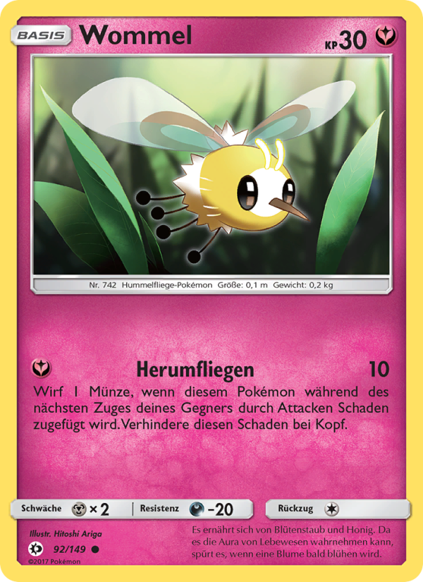 Wommel 92 — Sun & Moon (German Pokémon TCG card)