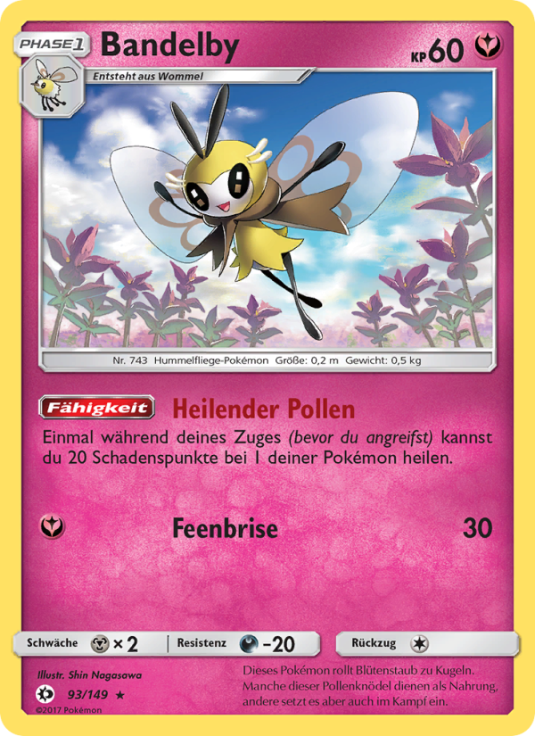 Bandelby 93 — Sun & Moon (German Pokémon TCG card)