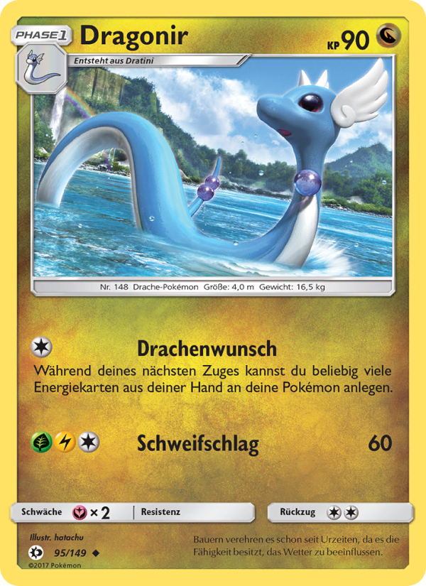 Dragonir 95 — Sun & Moon (German Pokémon TCG card)