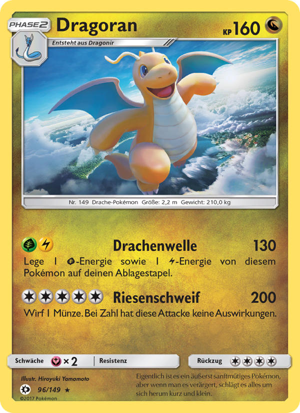 Dragoran 96 — Sun & Moon (German Pokémon TCG card)