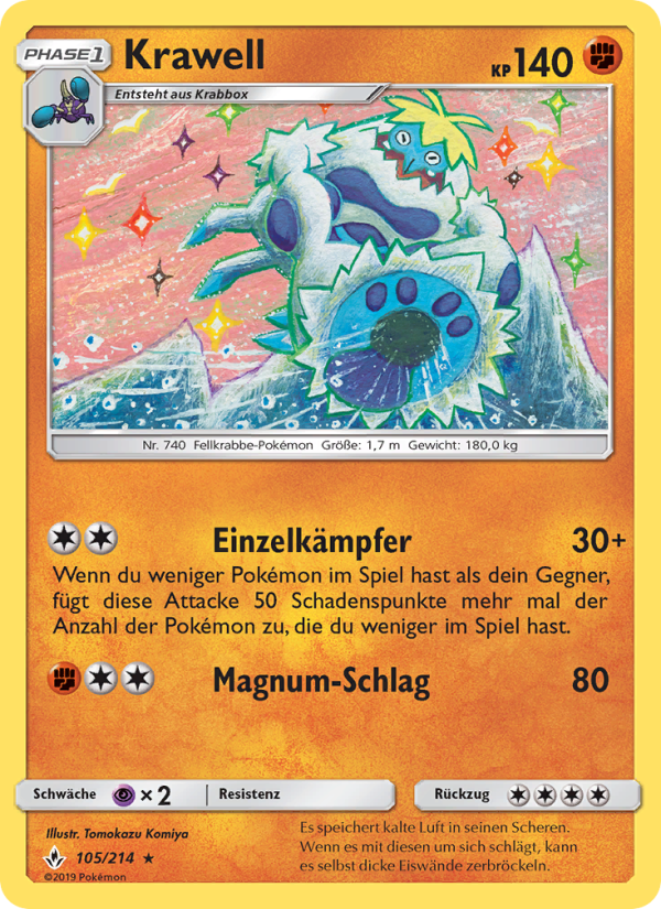 Krawell 105 — Unbroken Bonds (German Pokémon TCG card)