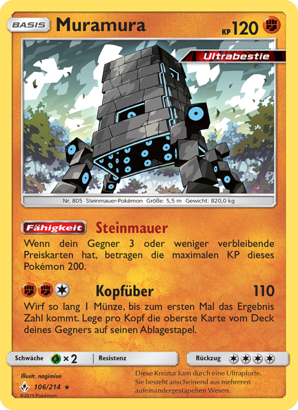Muramura 106 — Unbroken Bonds (German Pokémon TCG card)