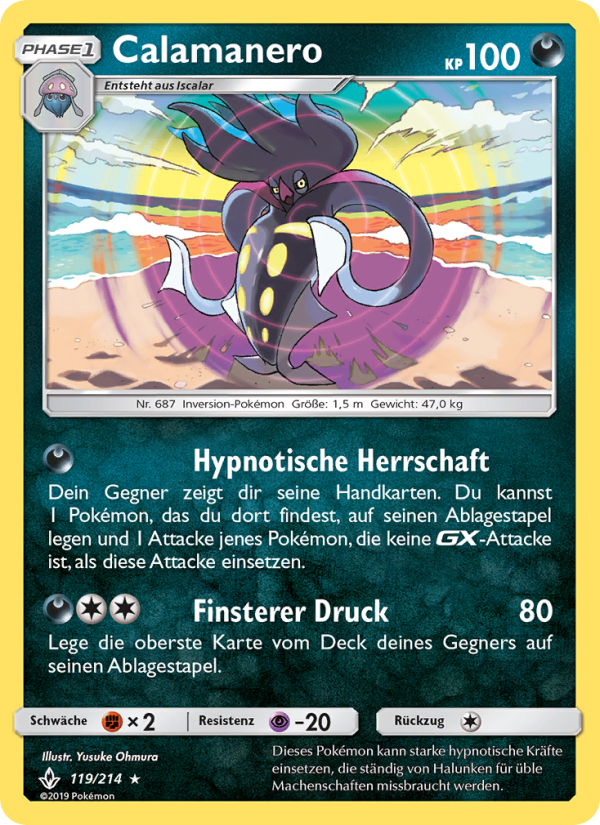 Calamanero 119 — Unbroken Bonds (German Pokémon TCG card)