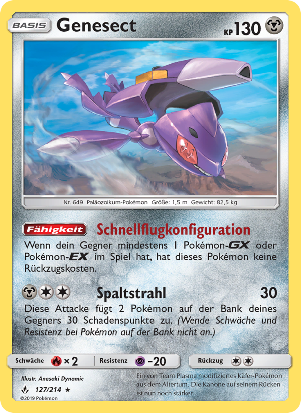 Genesect 127 — Unbroken Bonds (German Pokémon TCG card)