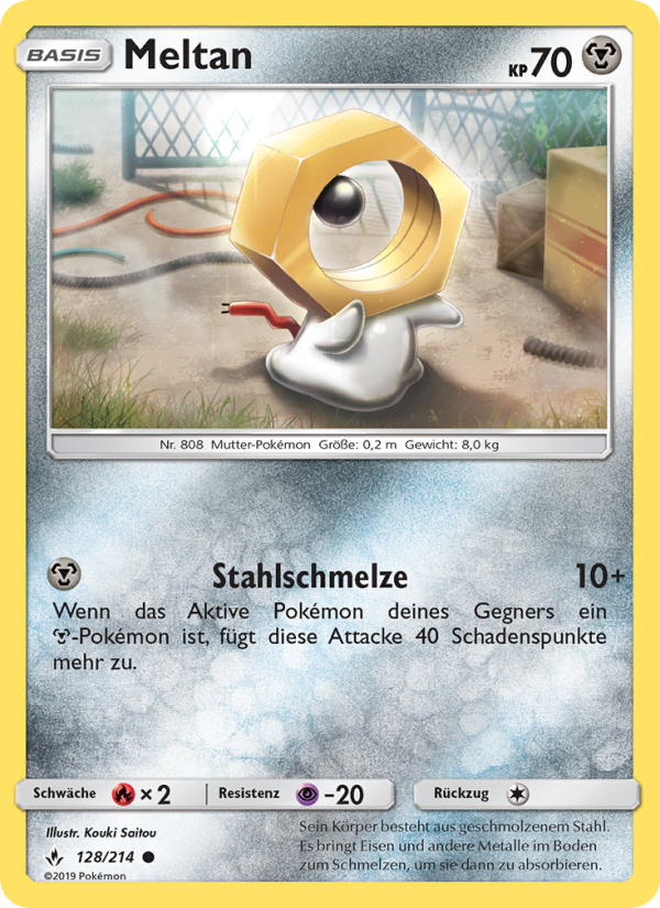 Meltan 128 — Unbroken Bonds (German Pokémon TCG card)