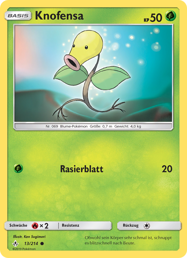 Knofensa 13 — Unbroken Bonds (German Pokémon TCG card)