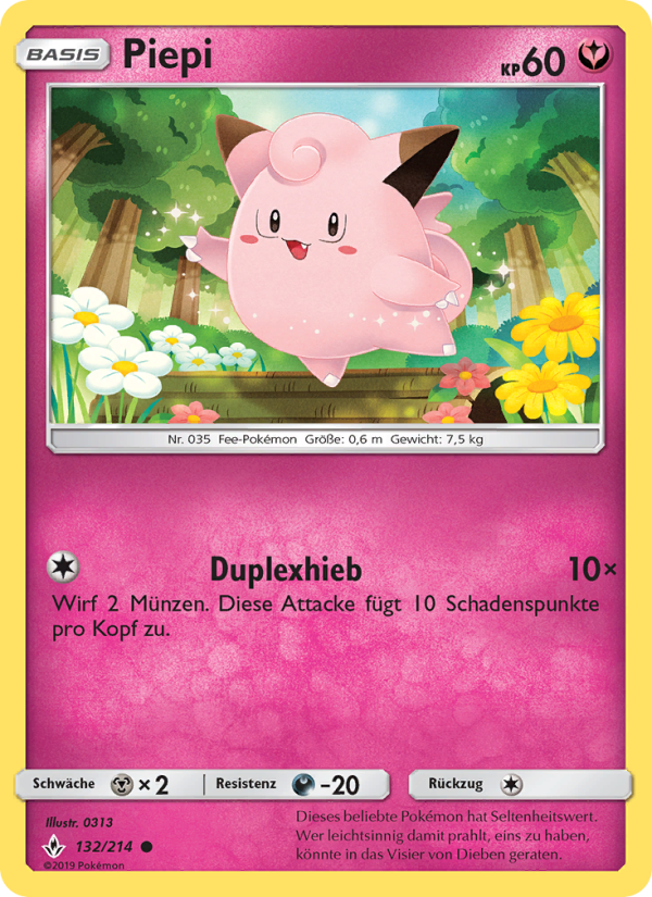 Piepi 132 — Unbroken Bonds (German Pokémon TCG card)