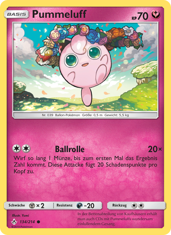 Pummeluff 134 — Unbroken Bonds (German Pokémon TCG card)