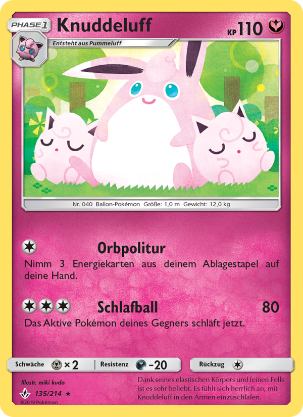 Knuddeluff 135 — Unbroken Bonds (German Pokémon TCG card)