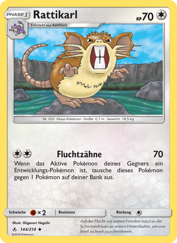Rattikarl 144 — Unbroken Bonds (German Pokémon TCG card)