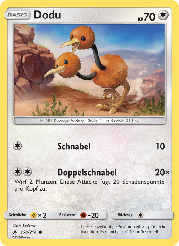 Dodu 150 — Unbroken Bonds (German Pokémon TCG card)