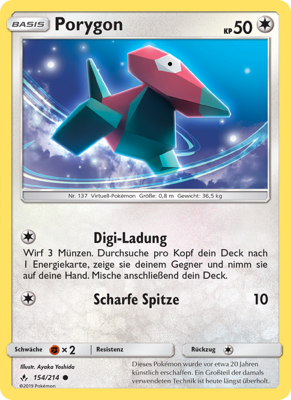 Porygon 154 — Unbroken Bonds (German Pokémon TCG card)