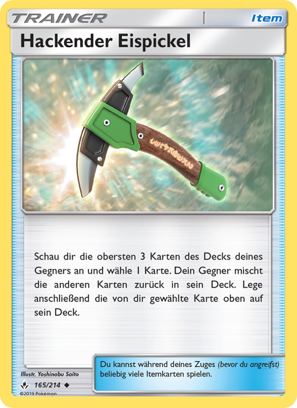 Hackender Eispickel 165 — Unbroken Bonds (German Pokémon TCG card)