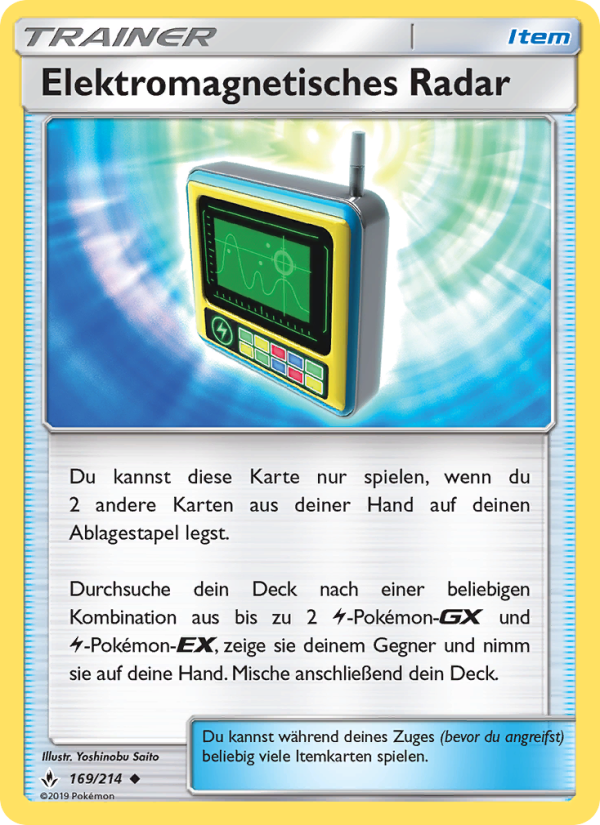 Elektromagnetisches Radar 169 — Unbroken Bonds (German Pokémon TCG card)