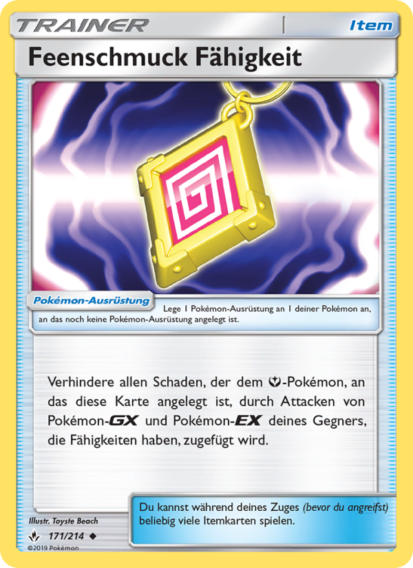 Feenschmuck Fähigkeit 171 — Unbroken Bonds (German Pokémon TCG card)