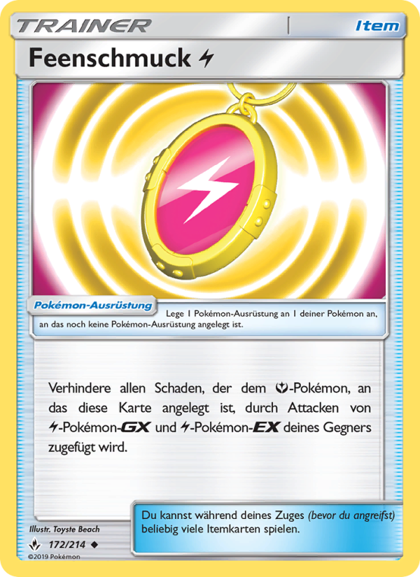 Feenschmuck Lightning 172 — Unbroken Bonds (German Pokémon TCG card)