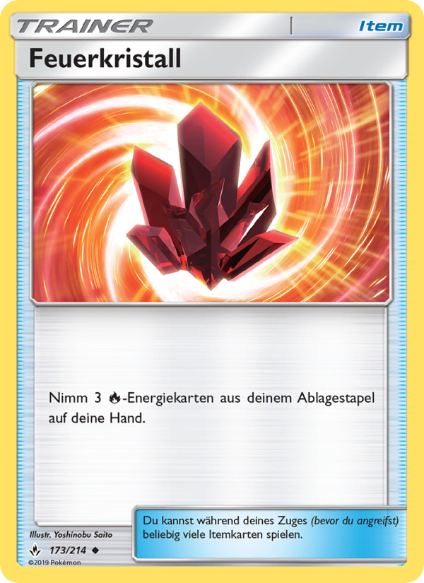 Feuerkristall 173 — Unbroken Bonds (German Pokémon TCG card)