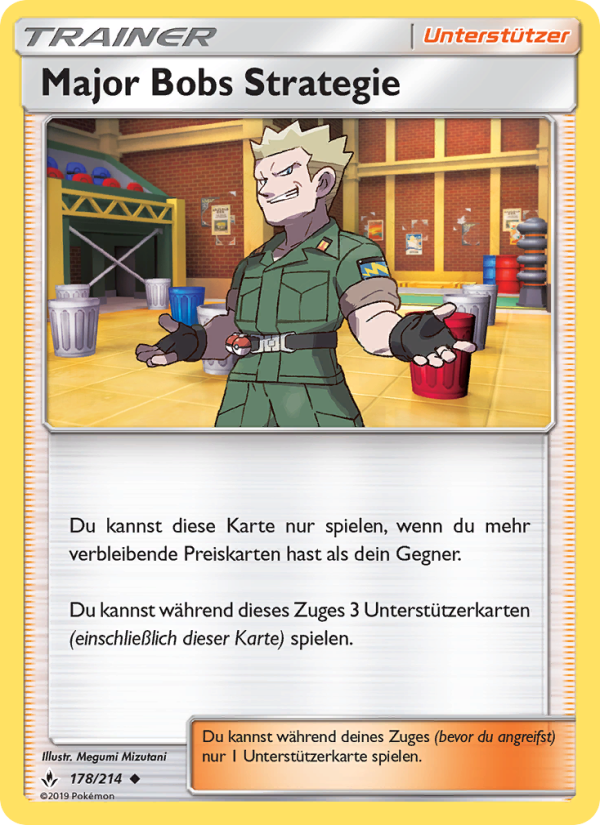 Major Bobs Strategie 178 — Unbroken Bonds (German Pokémon TCG card)