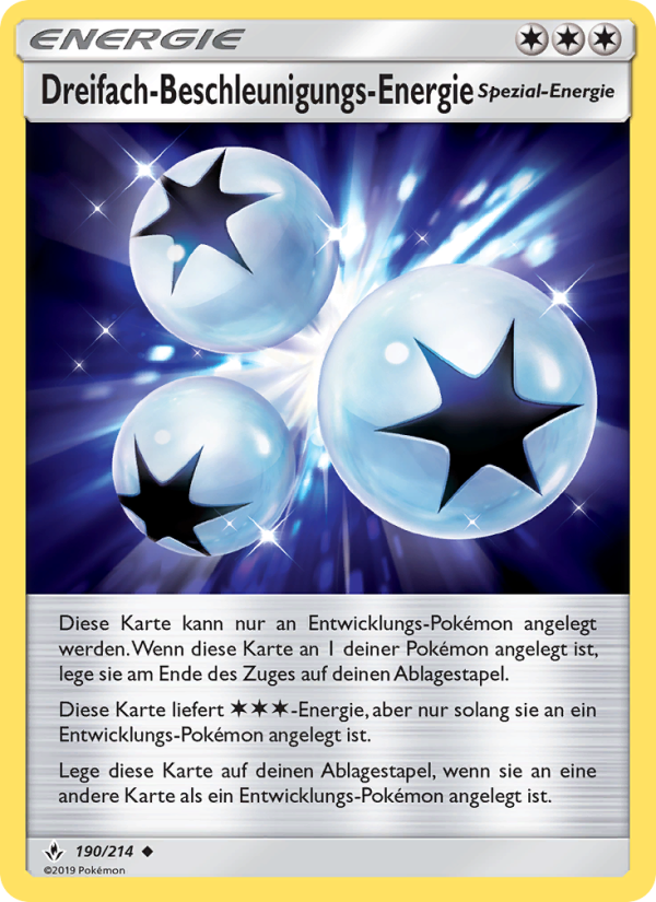 Dreifach-Beschleunigungs-Energie 190 — Unbroken Bonds (German Pokémon TCG card)