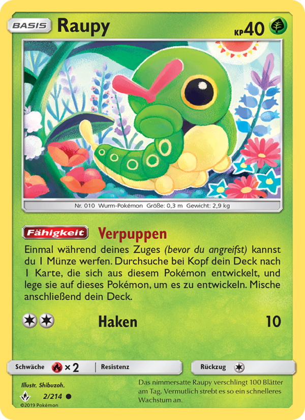 Raupy 2 — Unbroken Bonds (German Pokémon TCG card)