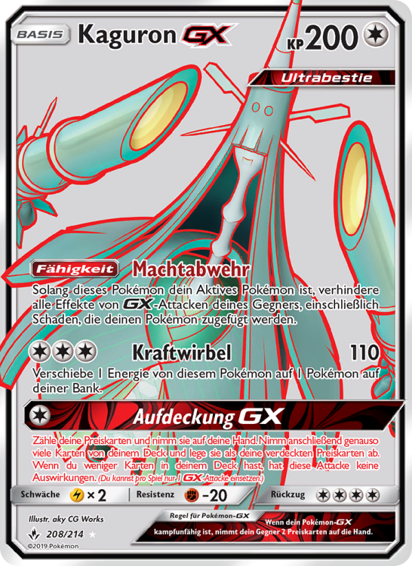 Kaguron GX 208 — Unbroken Bonds (German Pokémon TCG card)