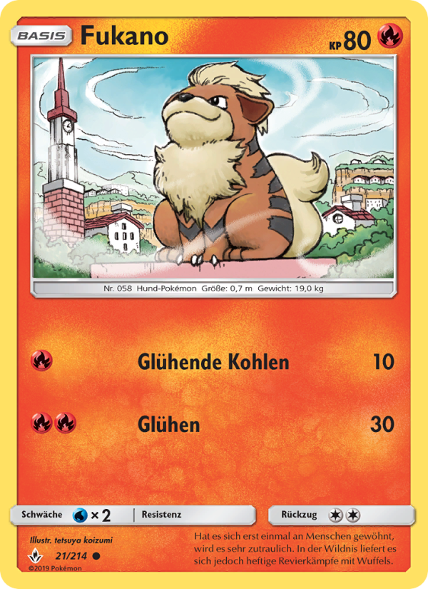 Fukano 21 — Unbroken Bonds (German Pokémon TCG card)