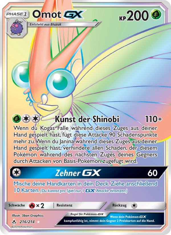 Omot GX 216 — Unbroken Bonds (German Pokémon TCG card)