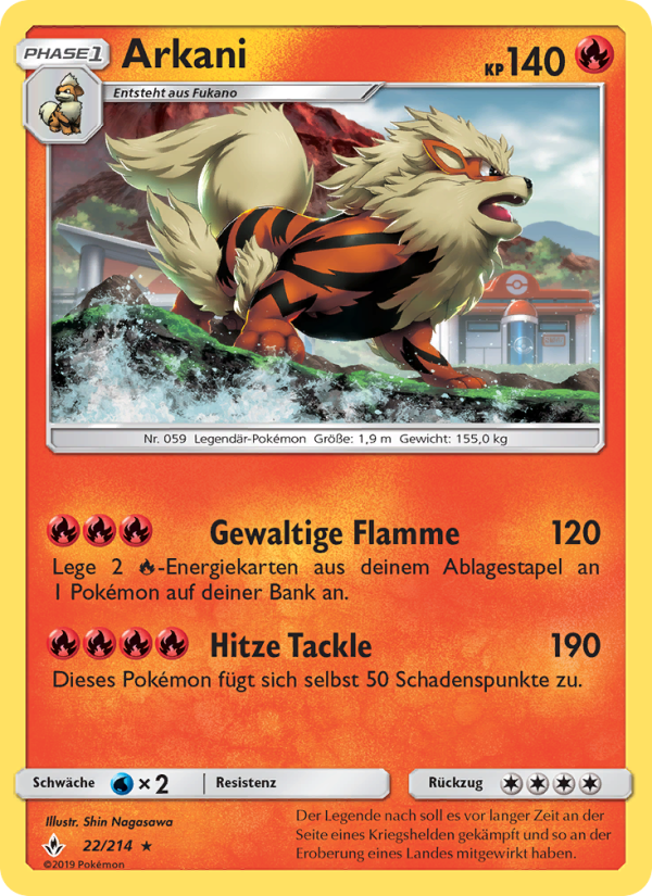 Arkani 22 — Unbroken Bonds (German Pokémon TCG card)