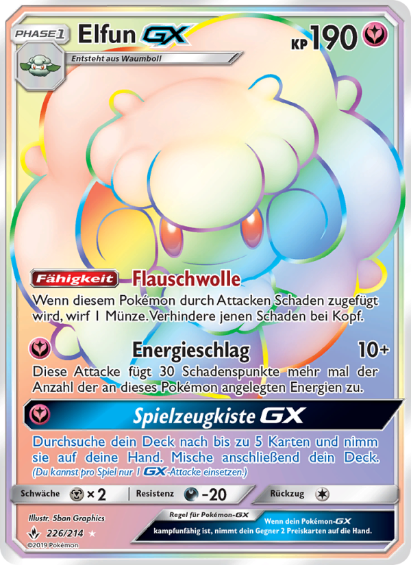 Elfun GX 226 — Unbroken Bonds (German Pokémon TCG card)