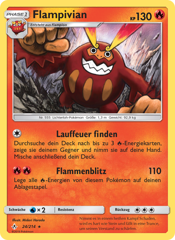 Flampivian 24 — Unbroken Bonds (German Pokémon TCG card)