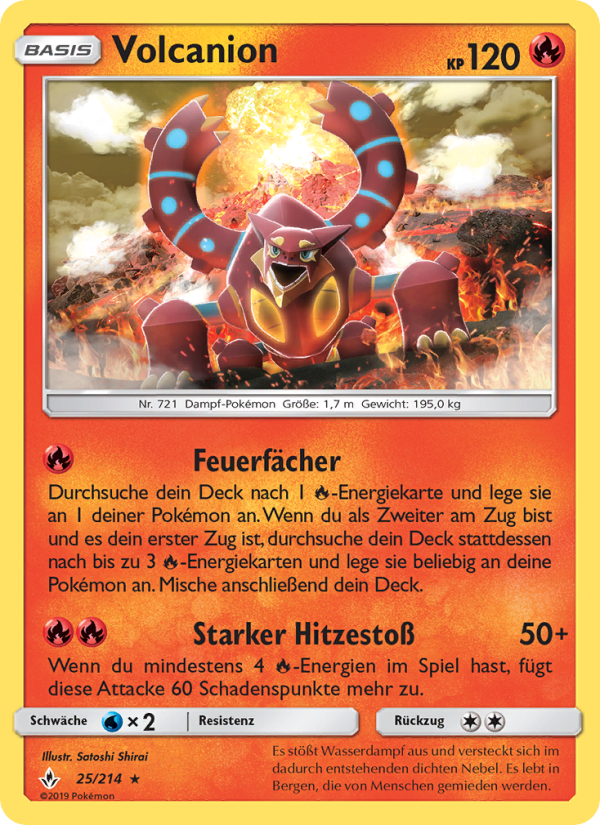Volcanion 25 — Unbroken Bonds (German Pokémon TCG card)