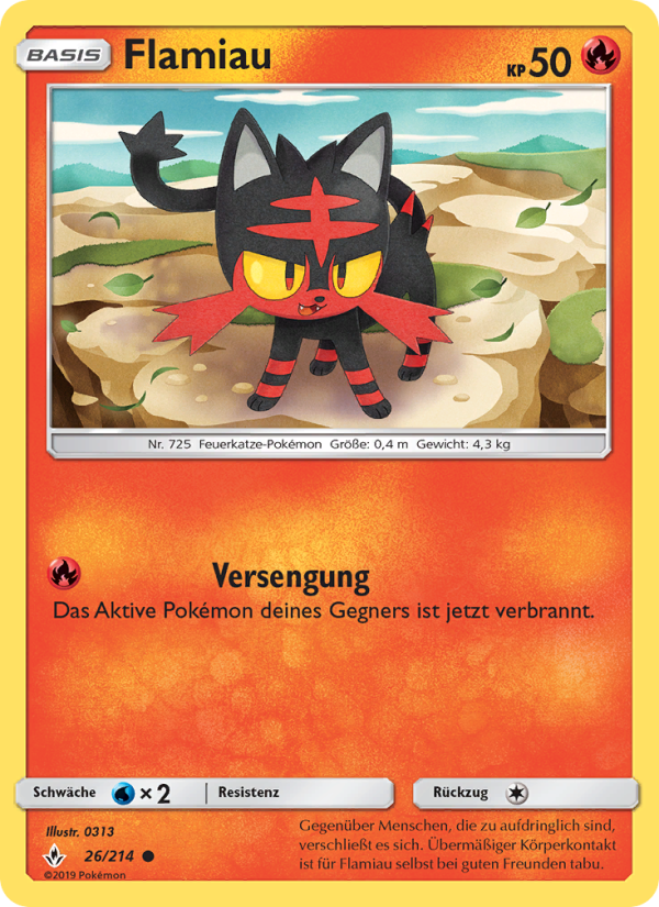 Flamiau 26 — Unbroken Bonds (German Pokémon TCG card)