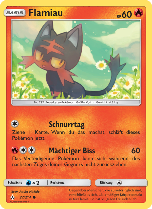 Flamiau 27 — Unbroken Bonds (German Pokémon TCG card)