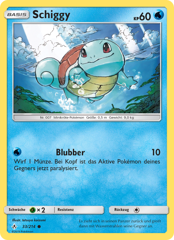 Schiggy 33 — Unbroken Bonds (German Pokémon TCG card)