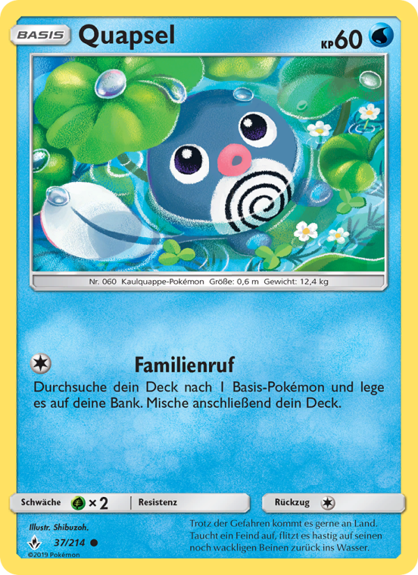 Quapsel 37 — Unbroken Bonds (German Pokémon TCG card)