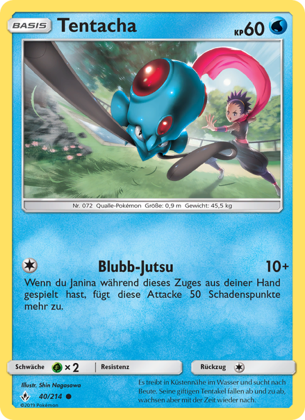 Tentacha 40 — Unbroken Bonds (German Pokémon TCG card)