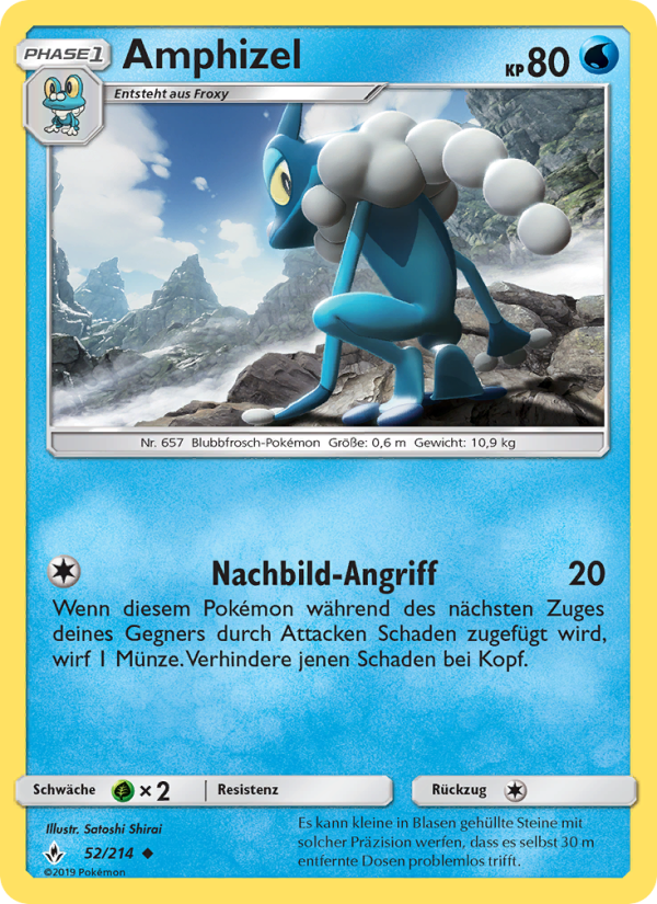 Amphizel 52 — Unbroken Bonds (German Pokémon TCG card)
