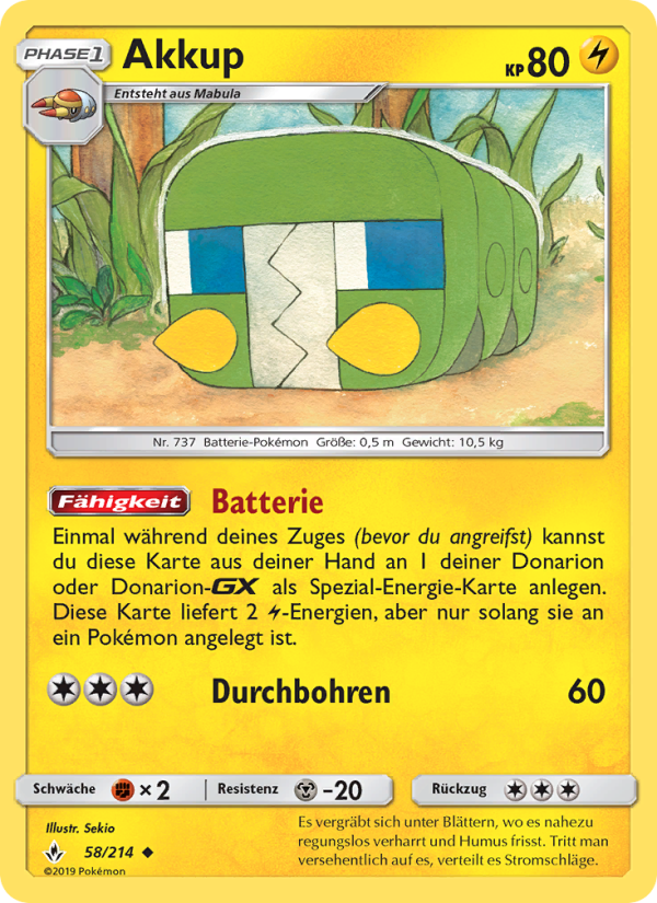 Akkup 58 — Unbroken Bonds (German Pokémon TCG card)