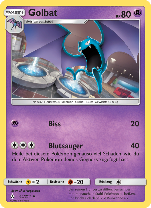 Golbat 65 — Unbroken Bonds (German Pokémon TCG card)