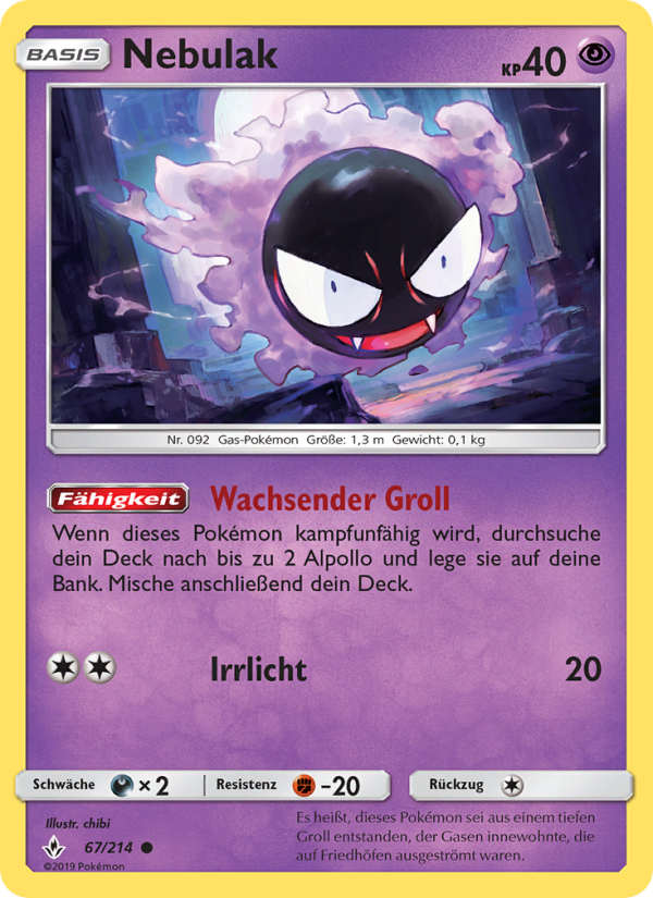 Nebulak 67 — Unbroken Bonds (German Pokémon TCG card)