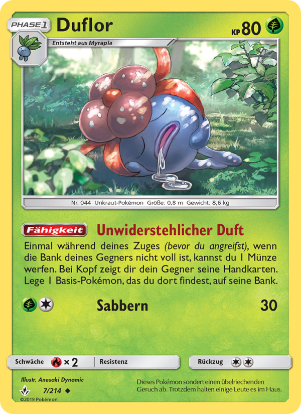 Duflor 7 — Unbroken Bonds (German Pokémon TCG card)