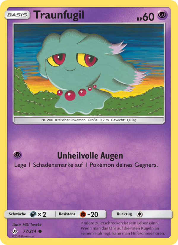 Traunfugil 77 — Unbroken Bonds (German Pokémon TCG card)