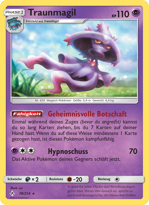 Traunmagil 78 — Unbroken Bonds (German Pokémon TCG card)