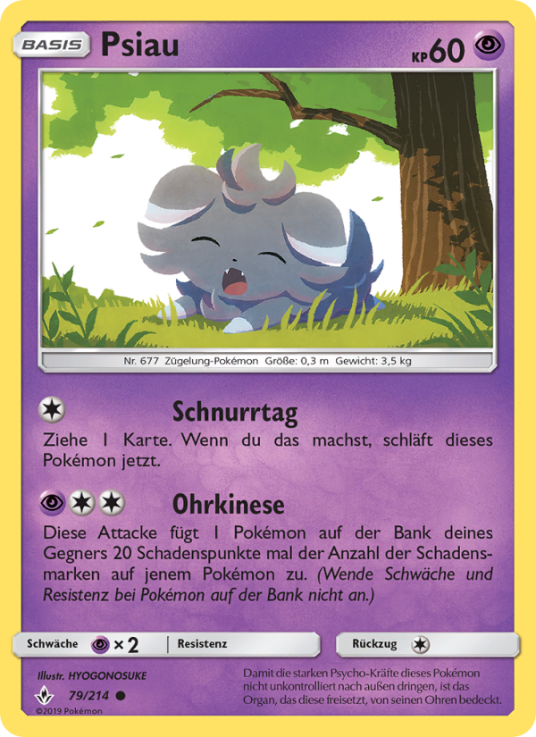 Psiau 79 — Unbroken Bonds (German Pokémon TCG card)