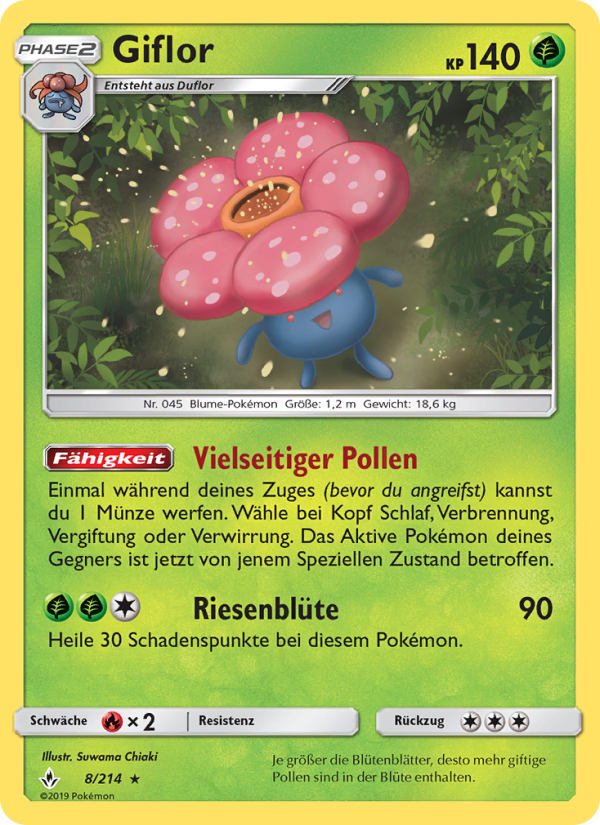 Giflor 8 — Unbroken Bonds (German Pokémon TCG card)